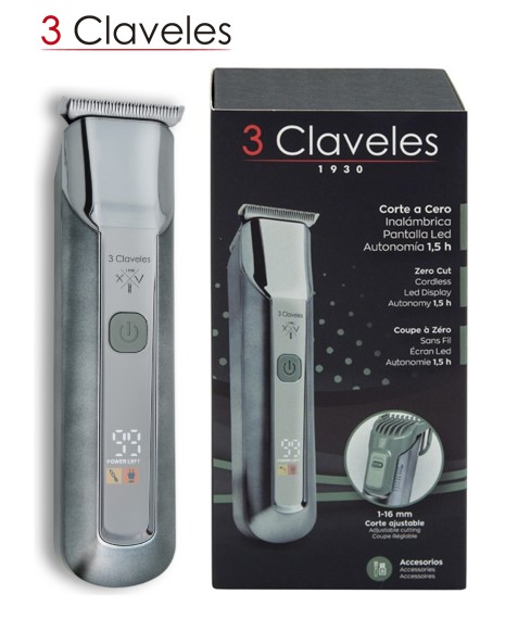 3CL13002  CORTAPELOS 3 CLAVELES BARBA Y CORPORAL INALÁMBRICO