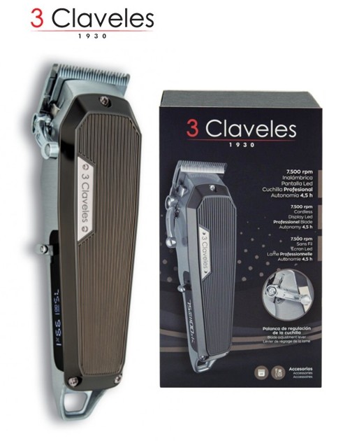 3CL13004  CORTAPELOS 3 CLAVELES PROFESIONAL INALÁMBRICO