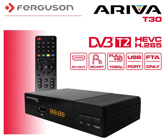ARVT30  TDT FERGUSON ARIVA  DVBT2 HD SOBREMESA H.265