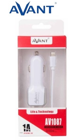 AVAAV1087  ALIMENTADOR COCHE AVANT LIGHTNING 1A BLANCO