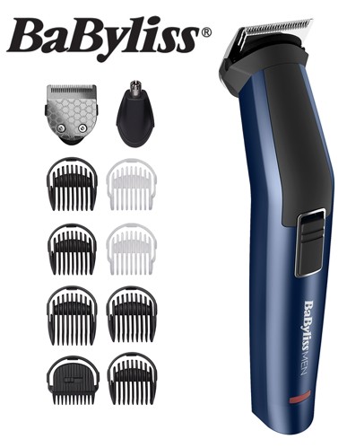 BAB7255PE  CORTAPELOS BABYLISS MULTIFUNCIÓN 10 EN 1 RECARGABLE BLUE