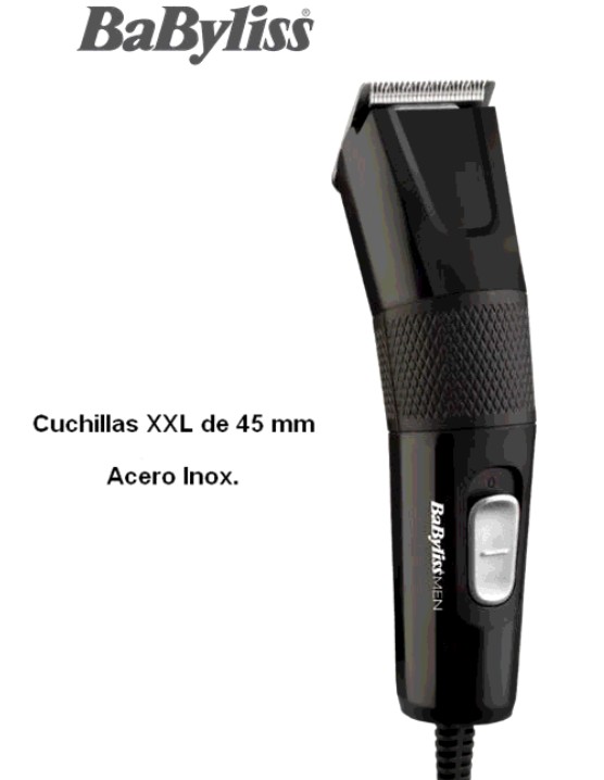 BABE756  CORTAPELOS BABYLISS CON CABLE CUCHILLAS XXL