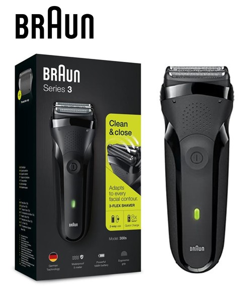 BRA300S  AFEITADORA BRAUN RECARGABLE SERIE 3