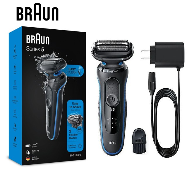 BRA51B1000S  AFEITADORA BRAUN RECARGABLE S5 WET & DRY