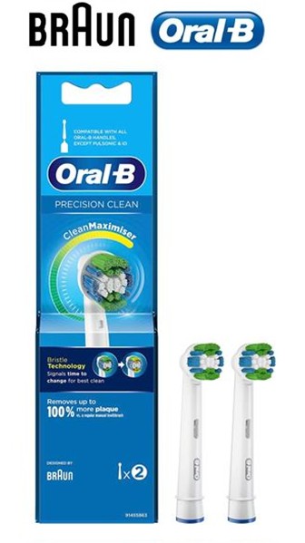 BRAEB20RB2  CABEZALES DE RECAMBIO BRAUN ORAL-B x2 PRECISION CLEAN