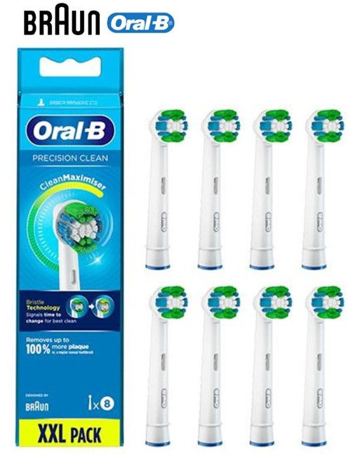 BRAEB20RB8  CABEZALES DE RECAMBIO BRAUN ORAL-B x8 PRECISION CLEAN