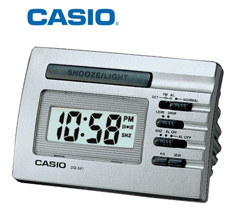 CASDQ541PL  DESPERTADOR DIGITAL CASIO PLATA