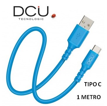 DCU30402075  CABLE DCU USB A 2.0 A USB TIPO C AZUL 1M