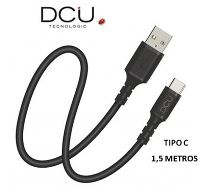 DCU30402077  CABLE DCU USB A 2.0 A USB TIPO C NEGRO 1,5 M
