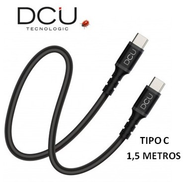 DCU30402085  CABLE DCU USB TIPO C 2.0 A USB TIPO C 2.0 NEGRO 1,5 M