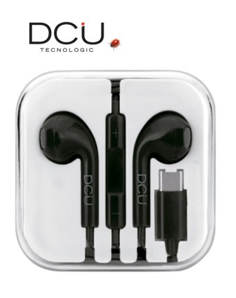 DCU34151011  AURICULAR DCU USB TIPO C NEGRO