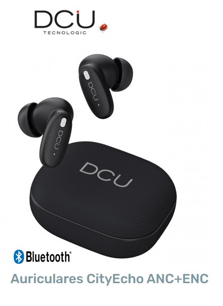 DCU34152090  AURICULAR DCU BLUETOOTH EARBUDS ANC+ENC NEGRO