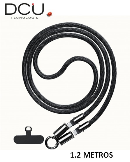 DCU34154060  CABLE CORDÓN DCU USB TIPO C- USB TIPO C 1.2 M NEGRO TRENZADO