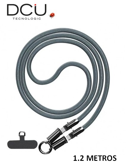 DCU34154063  CABLE CORDÓN DCU USB TIPO C- USB TIPO C 1.2 M GRIS TRENZADO
