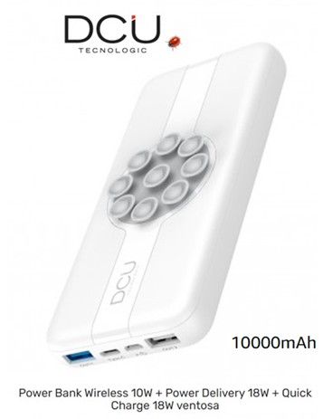DCU34155016  POWER BANK DCU 10W PD18W+QC18W VENTOSA