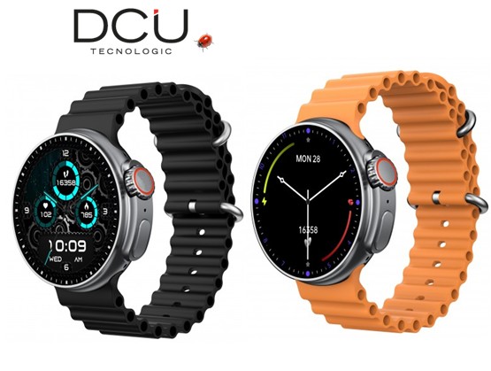 DCU34157018  SMARTWATCH DCU BOSTON 2 CORREAS SILICONA NEGRO/NARANJA