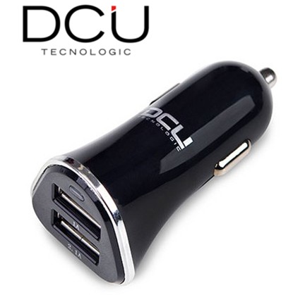 DCU36100300  ALIMENTADOR COCHE DCU 2xUSB 2.1A NEGRO