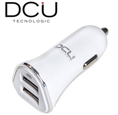 DCU36100305  ALIMENTADOR COCHE DCU 2xUSB 2.1A BLANCO