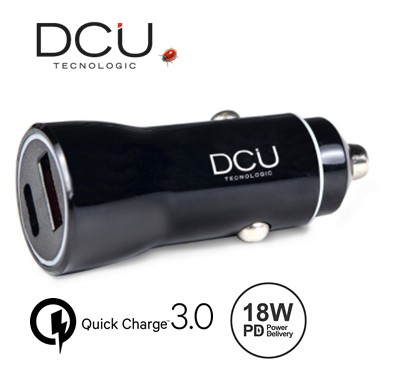 DCU36100315  ALIMENTADOR COCHE DCU USB QC 3.0+ USB TIPO C 18W