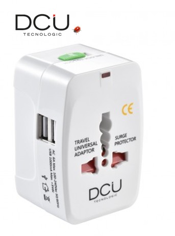 DCU37400210  ADAPTADOR DE VIAJE DCU UNIVERSAL + 2 USB