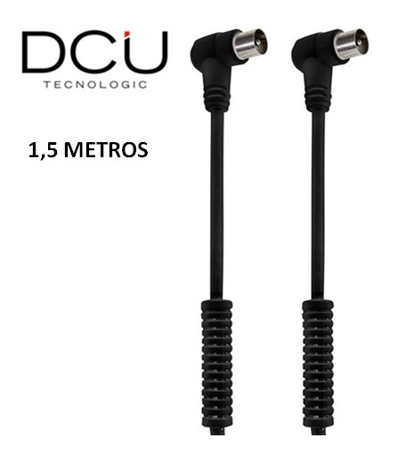 DCU391105  CABLE ANTENA DCU BASIC 90º FILTRO 1,5M. NEGRO