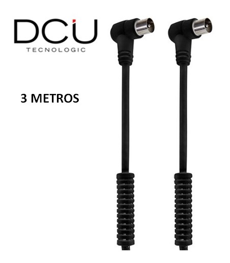 DCU391110  CABLE ANTENA DCU BASIC 90º FILTRO 3M. NEGRO