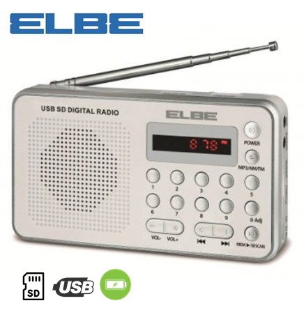 ELBRF49USB  RADIO ELBE DIGITAL CON LECTOR DE TARJETAS+USB