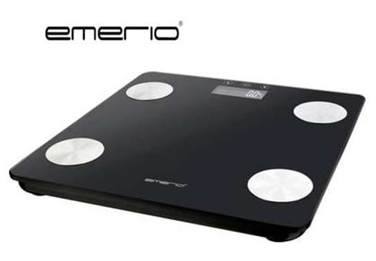 EMEBR125479  BÁSCULA BAÑO DIGITAL EMERIO NEGRA