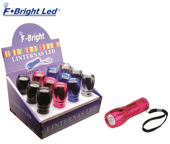 FBR2423045  LINTERNA F-BRIGHT 9 LEDS (EXPOSITOR 12UD.)