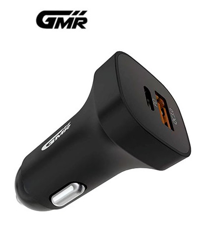 GMRCH2304  ALIMENTADOR GMR COCHE 2 SALIDAS USB + TIPO C 30W