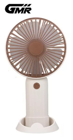 GMRVT1355MA  VENTILADOR DE MANO GMR RECARGABLE SOPORTE MÓVIL MARRÓN