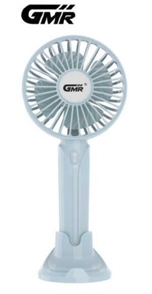 GMRVT1356AZ  VENTILADOR DE MANO GMR RECARGABLE SOPORTE MÓVIL AZUL