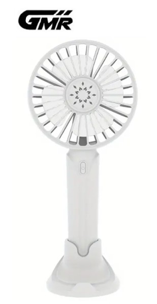 GMRVT1356BL  VENTILADOR DE MANO GMR RECARGABLE SOPORTE MÓVIL BLANCO