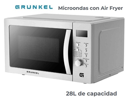 GRKMW28AIRFRYER  MICROONDAS Y HORNO CONVECCIÓN GRUNKEL 28 L. AIR FRYER INOX