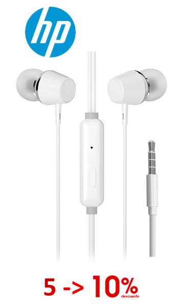 HPPDHE7000BL  AURICULAR HP BOTÓN SILICONA C/MICRO BLANCO