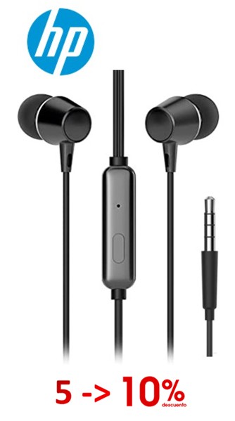 HPPDHE7000NG  AURICULAR HP BOTÓN SILICONA C/MICRO NEGRO
