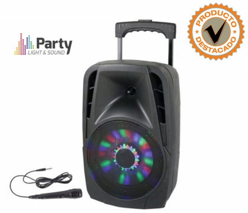 IBI156100  ALTAVOZ PORTÁTIL PARTY-8 LED 300W.