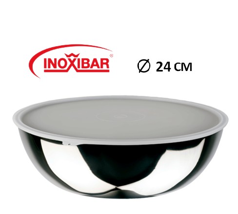INO15024  FIAMBRERA CON TAPA  INOXIBAR 24 CM