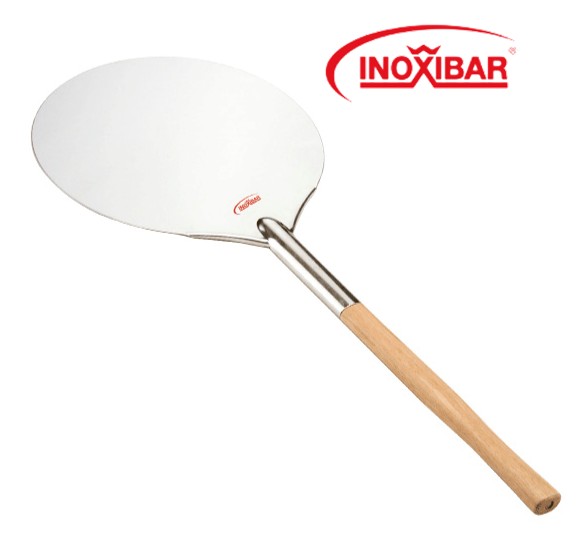 INO61030  PALA DE PIZZA INOXIBAR MANGO MADERA