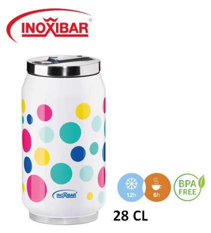 INO61262  TERMO CAN DOTS INOXIBAR 28 CL
