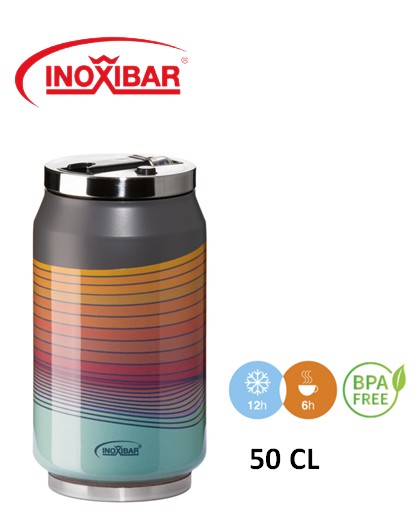 INO61264  TERMO CAN RED WAVES INOXIBAR 50 CL