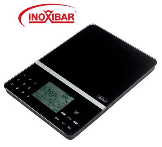 INO61462  BÁSCULA DE COCINA INOXIBAR 5KG NEGRA