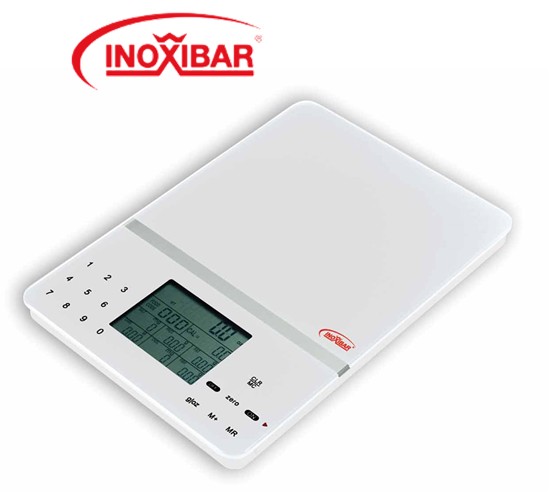 INO61463  BÁSCULA DE COCINA INOXIBAR 5KG BLANCA
