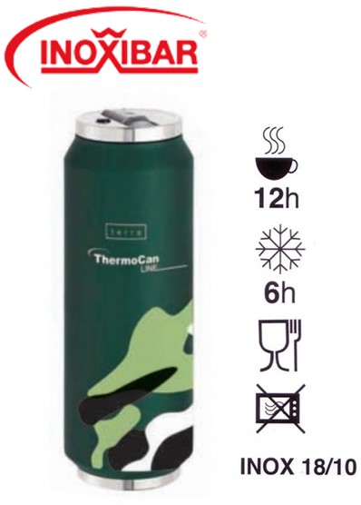 INOEXP61164  EXPOSITOR TERMOS INOXIBAR 500 ML.TERRA (6uds.)
