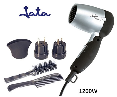 JATSC361N  SECADOR DE PELO JATA VIAJE BITENSIÓN MANGO ABATIBLE