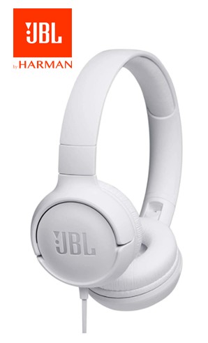 JBLTUNE500BL  AURICULAR ARO JBL TUNE500 CON MICRO BLANCO