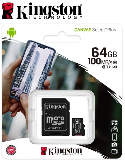 KINMSDCS264  TARJETA MICRO SD XC KINGSTON 64 GB