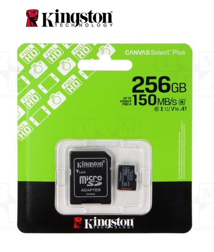 KINMSDCS3256  TARJETA MICRO SD KINGSTON CANVAS S. PLUS 256GB