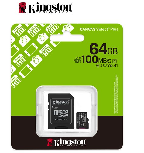 KINMSDCS364  TARJETA MICRO SD KINGSTON CANVAS S. PLUS 64GB