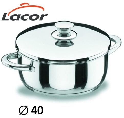 LAC40040  CACEROLA LACOR VITROCOR CON TAPA 40CM